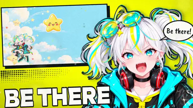 NEON SKATER のカット。Be there と叫ぶキャラクター